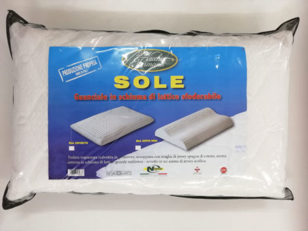 Cuscino Guanciale in schiuma di lattice sfoderatile, Art. Sole - immagine 2