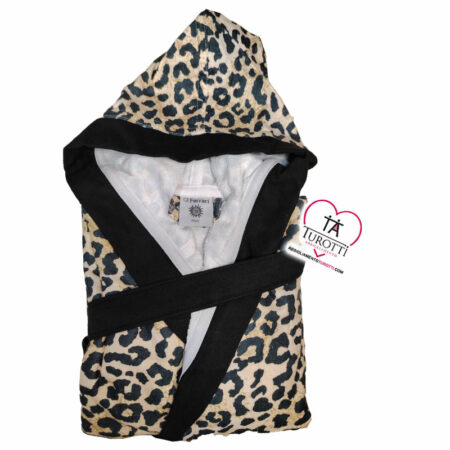 Accappatoio donna con cappuccio art. Michi Gf Ferrari con fibra di bamboo - immagine 6