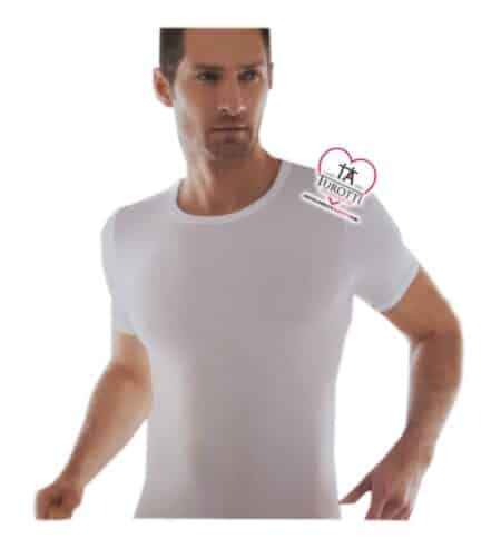 Maglia uomo girocollo manica corta in lana e cotone, art. 05121, Liabel