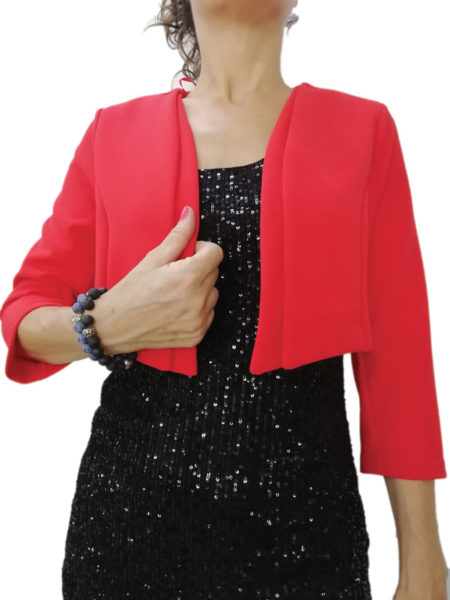 Bolero  Coprispalle Art. 90856/0104435  RINASCIMENTO rosso corallo Articolo <i><span style="color: red;">ESAURITO</span></i>