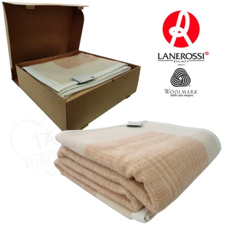 Coperta matrimoniale 100 % pura lana vergine Lanerossi art. Galles - immagine 2