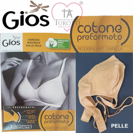 Reggiseno elasticizzato Gios Cannella in cotone preformato - immagine 2