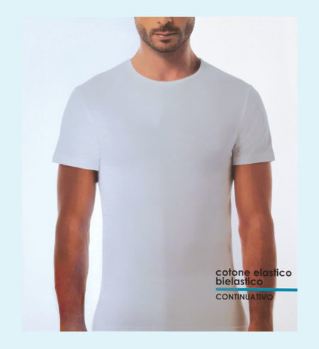 Maglia intima in cotone elastico bielastico, Garda Uomo 3474