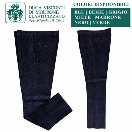 Pantalone Velluto, Duca Visconti di Modrone Elasticizzato