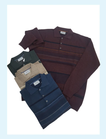 Maglia uomo Polo ,manica lunga con taschino, art. 11.9848, Rodes