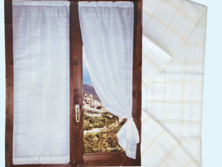 2 tende etamine 58x240 cm, LA CASA IN FIORE - immagine 2