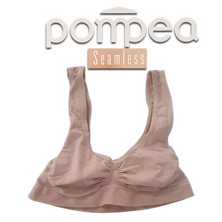 Brassiere spalla larga Pompea Seamless in microfibra basic skin - immagine 3