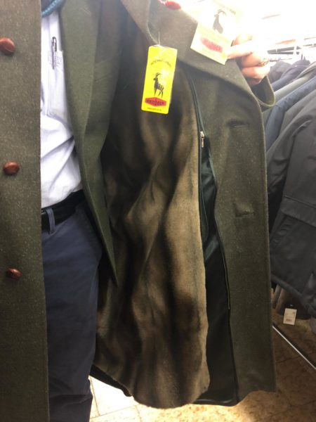 Cappotto uomo con inserto pelliccia staccabile Loden