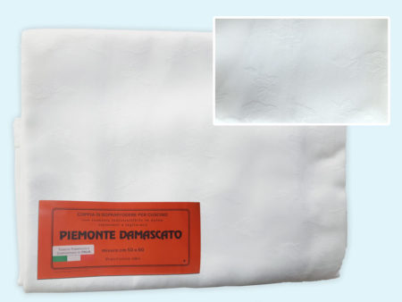 Coppia di sopraffodere con cerniera indistruttibile puro cotone, art Piemonte Damascato