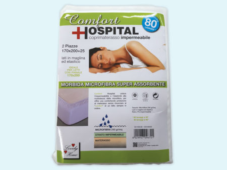 Coprimaterasso impermeabile 2 piazze antiacaro, COMFORT HOSPITAL