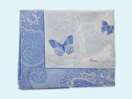 Federa azzurra e bianca con fantasia made in Italy,Anna EMMEPI