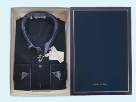 camicia-uomo-profilo-esclusivo-blu-infiancato-bottoncini-art-Robert-Made-in-Italy