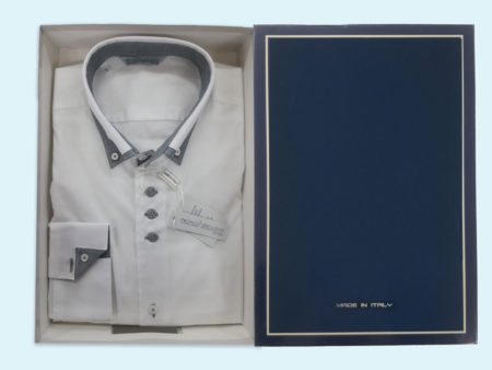 camicia-uomo-profilo-esclusivo-bottoncini-bianco-grigio-art-robert-Made-in-Italy