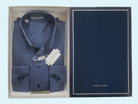 camicia-uomo-profilo-esclusivo-colore-avio-blu-bottoncini-art-Robbie-Made-in-Italy