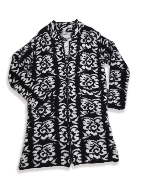 Cappotto donna, color rosso/nero in fantasia, art. 25981, Carla Ferroni - immagine 2