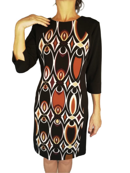 Abito 3/4  nero e fantasia pizzo  art. BMW  Idea Articolo <i><span style="color: red;">ESAURITO</span></i>