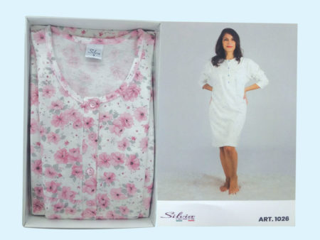 camicia-da-notte-donna-rose-rosa-art1026-Silvia