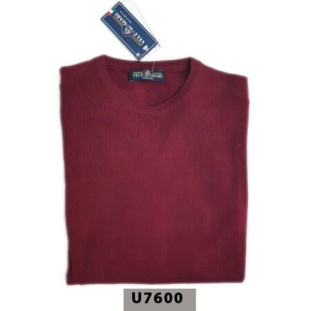Maglia manica lunga uomo girocollo misto lana art. U7600, Vele dei Mari - immagine 2