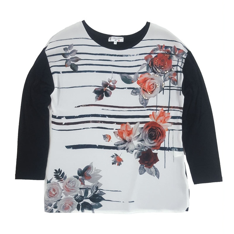 Maglia donna girocollo manica lunga