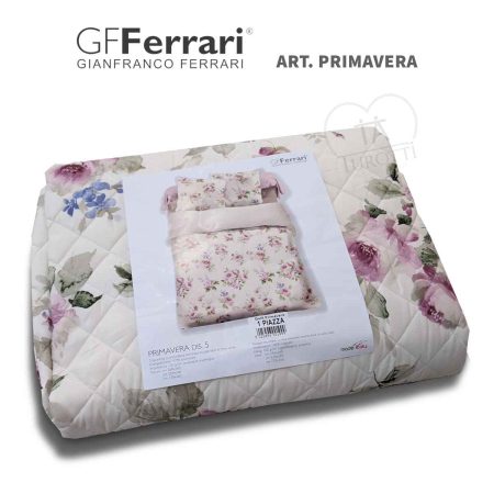 trapuntino mezza stagione beige con fiori rosa