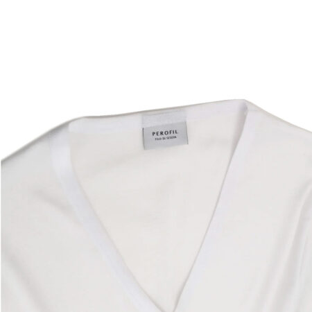 Maglia intima corta da uomo collo V in Filo di Scozia Perofil VPRT00008 - immagine 4