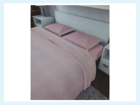 Completo lenzuolo 1 piazza e 1/2 Art. Collezione Midnight, D.G. Home percalle di puro cotone