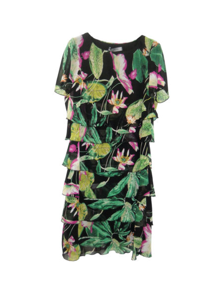 Abito leggero Donna   con balze art. 19269, CHEITT <i><span style="color: red;">ESAURITO</span></i>