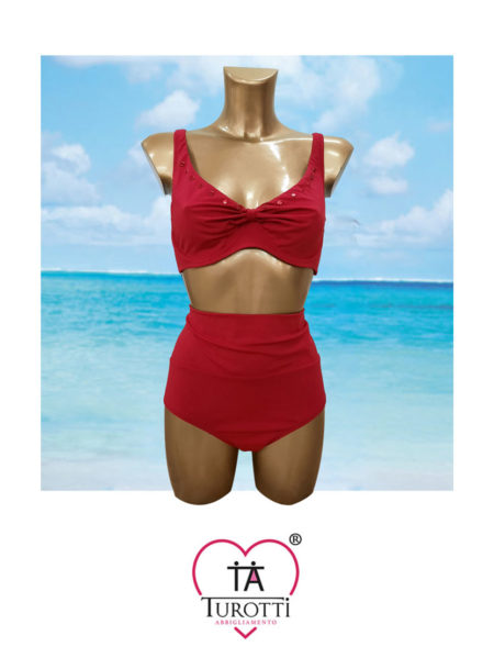 Costume mare 2 pezzi, bikini francese  Art. ML73, SìèLei con ferretto e slip doppia vestibilità - immagine 2