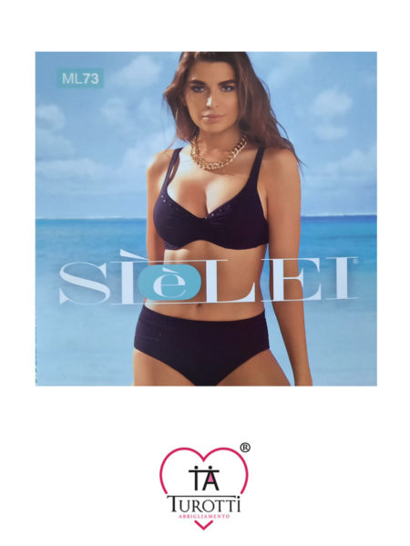 Costume mare 2 pezzi, bikini francese  Art. ML73, SìèLei con ferretto e slip doppia vestibilità