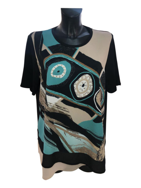 Maglia  donna  girocollo mezza manica   art. Amalfi Over, Perla Oversize