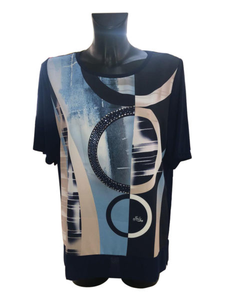 Maglia  donna  girocollo mezza manica   art. Taormina, Perla Oversize