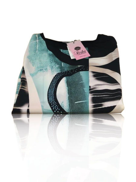 Maglia  donna  girocollo mezza manica   art. Taormina, Perla Oversize - immagine 2