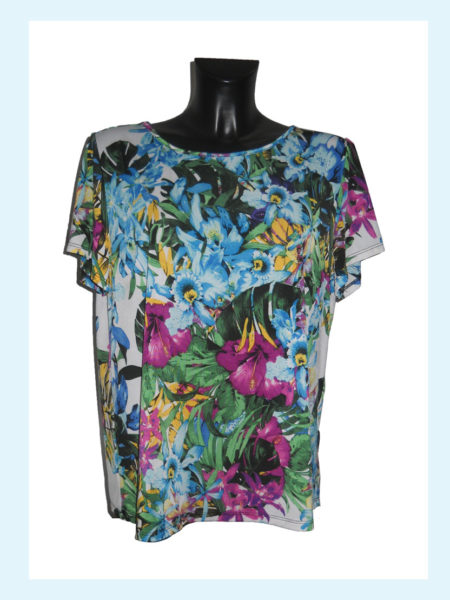 Maglia  donna  girocollo mezza manica   art. 20-PE-6022, Malibù