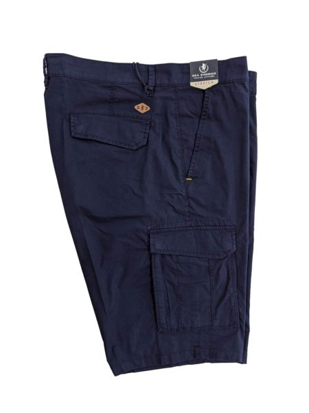 pantaloncini corti da uomo con tasche laterali cargo blu