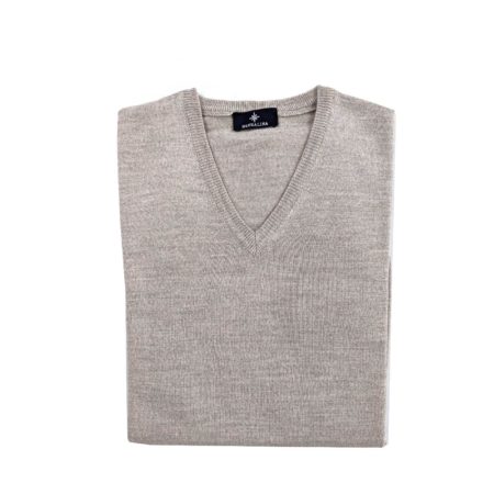 pullover lana merino uomo blu