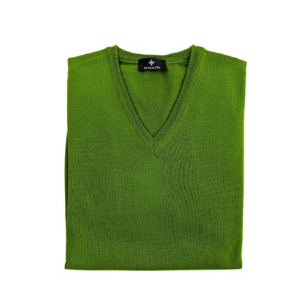 pullover lana merino uomo verde