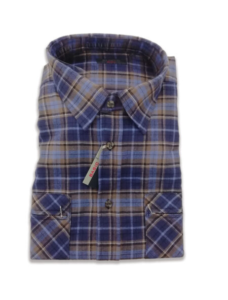 Calda camicia felpata a quadrettoni colore 245 Moena Sea Barrier