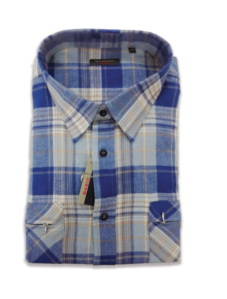 Camicia in mussola felpata a quadrettoni colore 916 Moena Sea Barrier 3XL