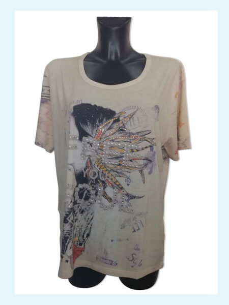 Maglia  donna  girocollo mezza manica   art. 5133-7101 KELIS FASHION