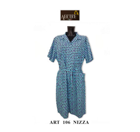 Grembiule Vestaglia Classica Donna Mezza Manica Apertura con Bottoni Art. Nizza 106, AERTRE