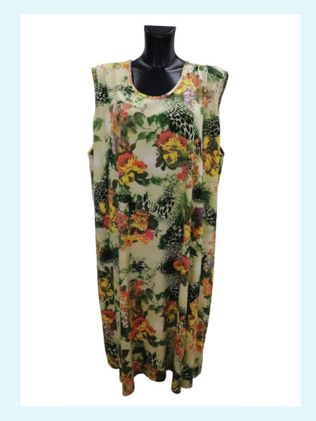 Abito leggero Donna Smanicato art. Mosca, A&G Made in Italy taglia forte