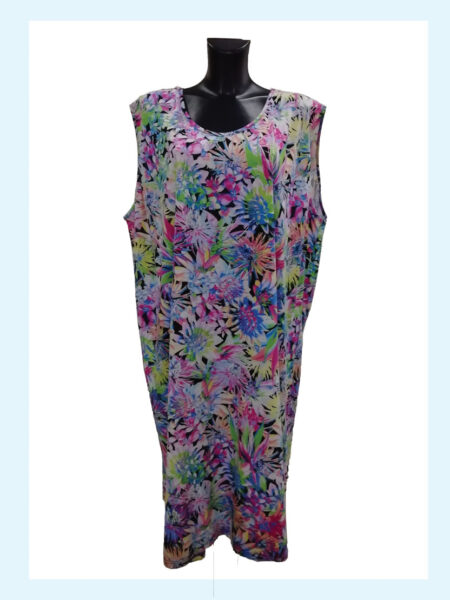 Abito leggero Donna Smanicato art. Mosca, A&G Made in Italy taglia forte