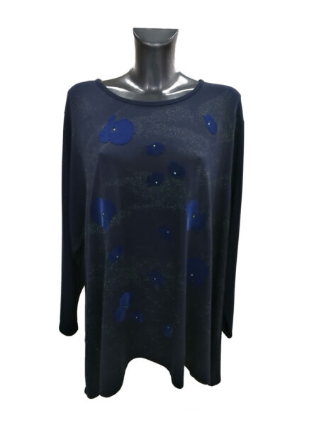 Maglia  donna  girocollo manica lunga in misto lana art. 6600 taglia UNICA, SEMPRE BELLA taglia Maxi - immagine 3