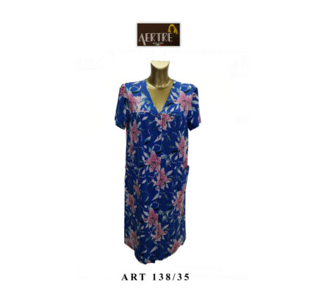Grembiule Vestaglia Classica Donna Mezza Manica Apertura con Bottoni Art. 138/35, AERTRE