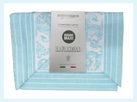 Completo lenzuola in flanella Matrimoniale 2 piazze misura Maxi art. La Flanella , Ambrosiana Special Edition<i><span style="color: red;">ESAURITO</span></i>