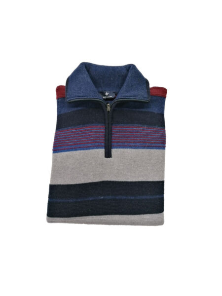 Maglione a collo alto con zip in lana BLUSALINA art. BS440/30Z Lanerossi <i><span style="color: red;">ESAURITO</span></i> - immagine 3