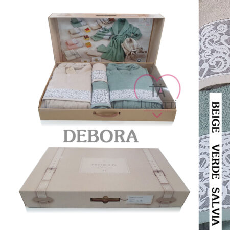 Completo Bagno 8 pezzi spugna Debora per Lui e Lei vari colori Italian Bath - immagine 2