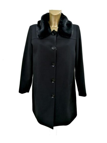 Cappotto in tessuto Donna  Art. Ester - Greta Sirico  con pelo sul collo