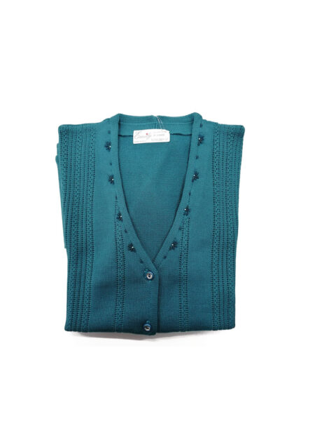 cardigan donna scollo a V  bottoni manica lunga  Art. 255 OVER  EMILY  misto lana colore Micro