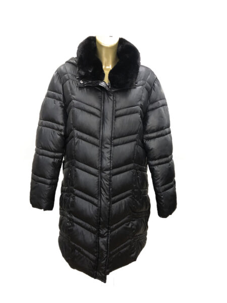 Giaccone trapuntato donna art. Magaly  MIRELLA con cappuccio staccabile  colore nero <i><span style="color: red;">ESAURITO</span></i>